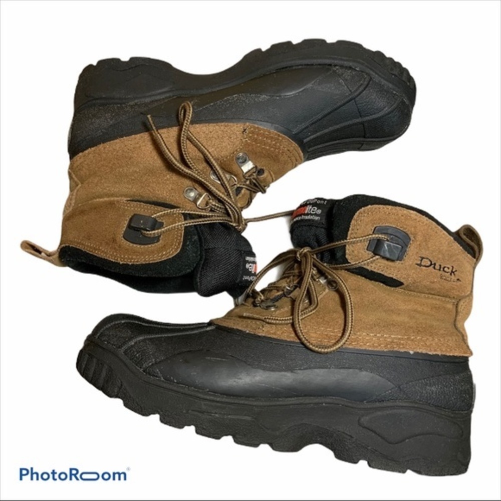 Duck boots Montana men leather boot Size 10 EUC